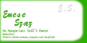 emese szaz business card